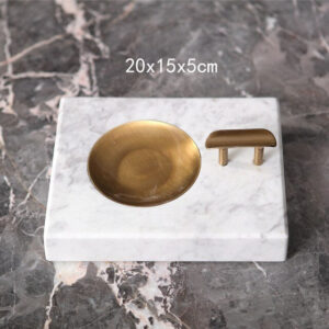 retro gold metal ashtray
